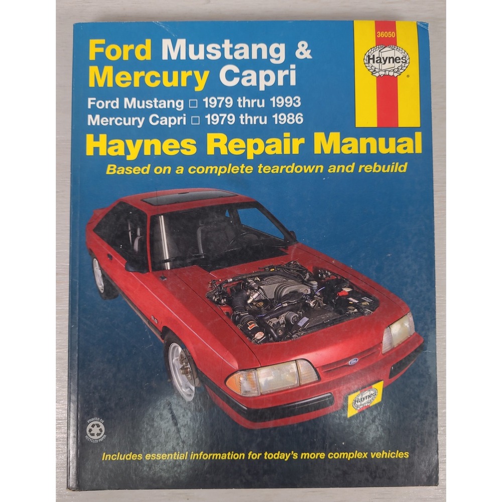 Haynes Repair Manual Ford Mustang 1979-1993 Mercury Capri 1979-1986 Book 36050